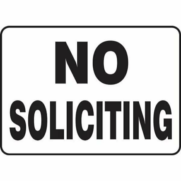 Accuform SAFETY SIGN NO SOLICITING 10 X 14 MADM502XP MADM502XP